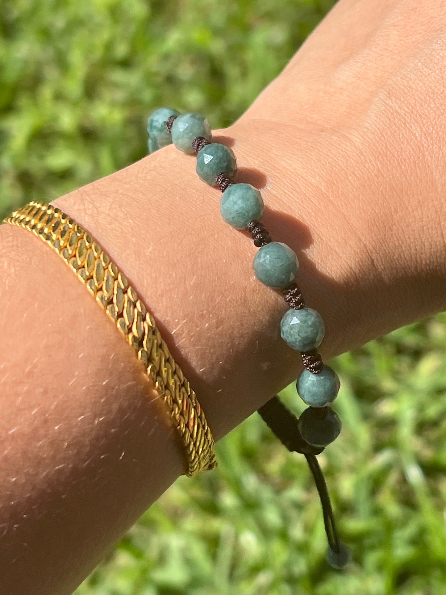 “Empress-ed” Faceted Guatemalan Jadeite Bracelets
