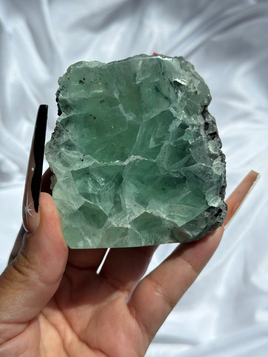“Enchanted Lagoon” Self-Standing Fluorite Free Forms