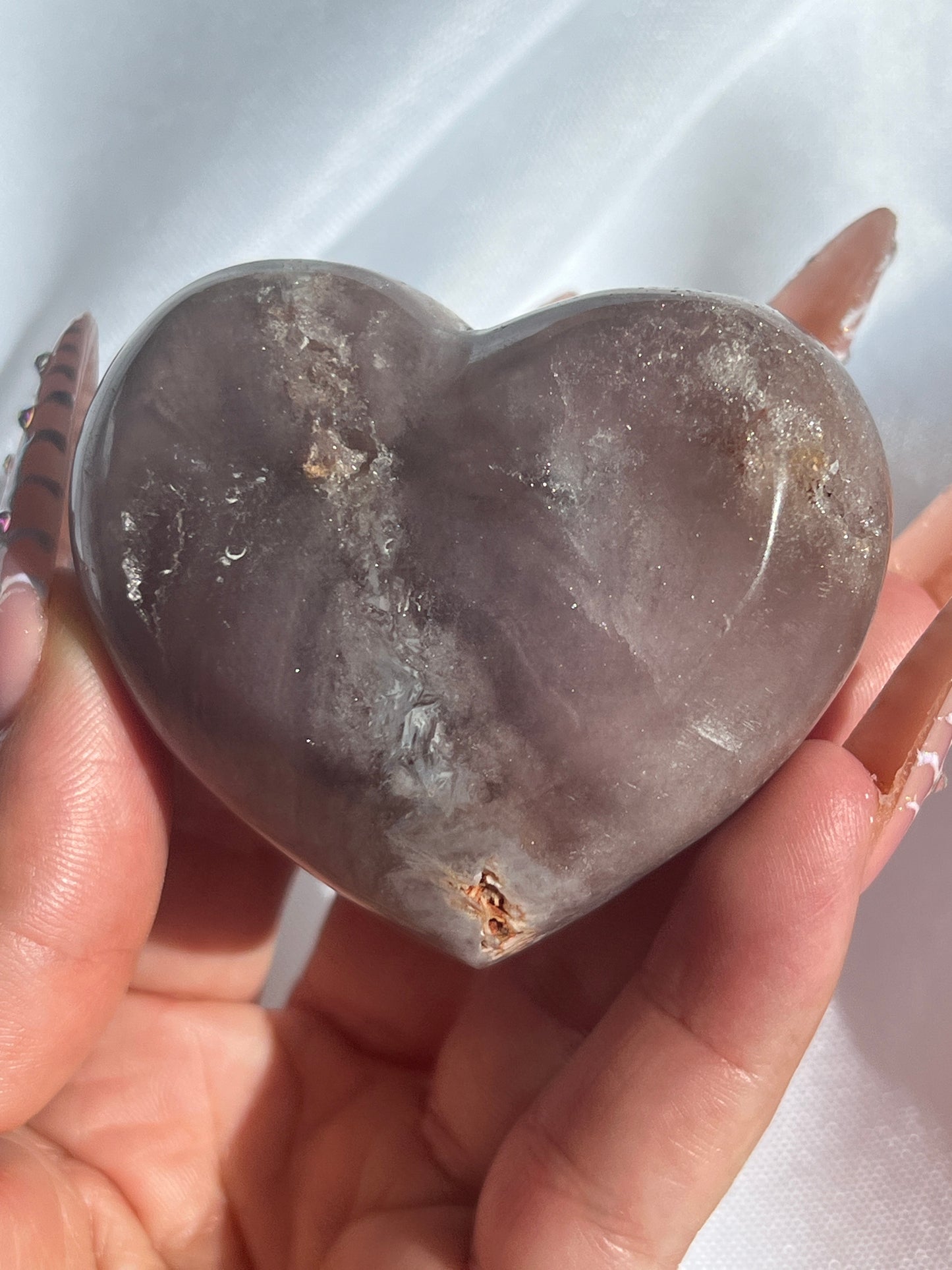 “Bleeding Love” Pink Amethyst Heart