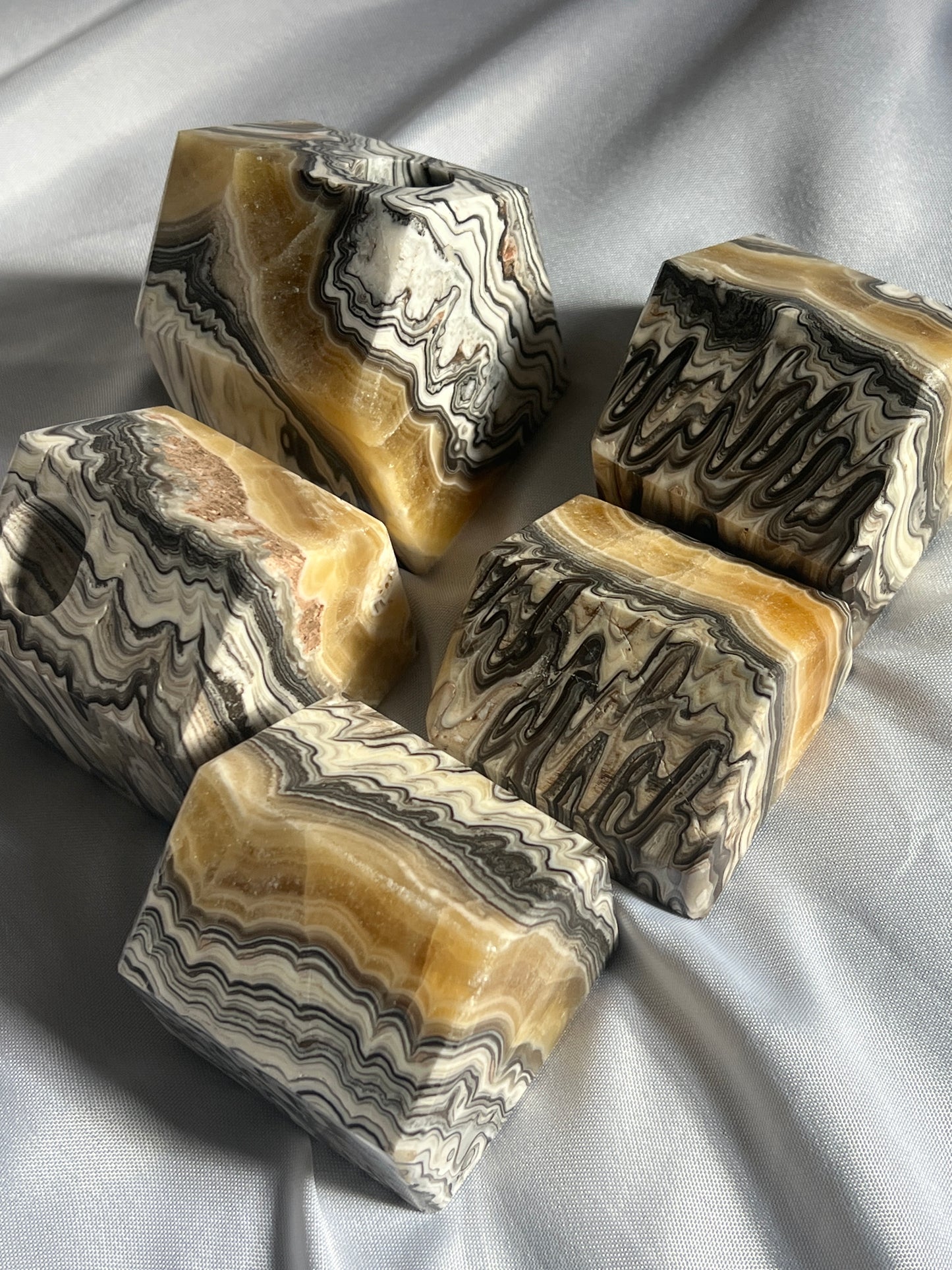 “Om Sweet Om” Onyx & Calcite House Set