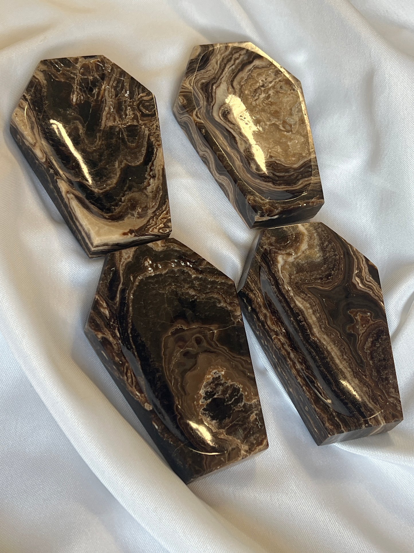 “Rest in Reese’s Pieces” Chocolate Calcite Coffin Dishes