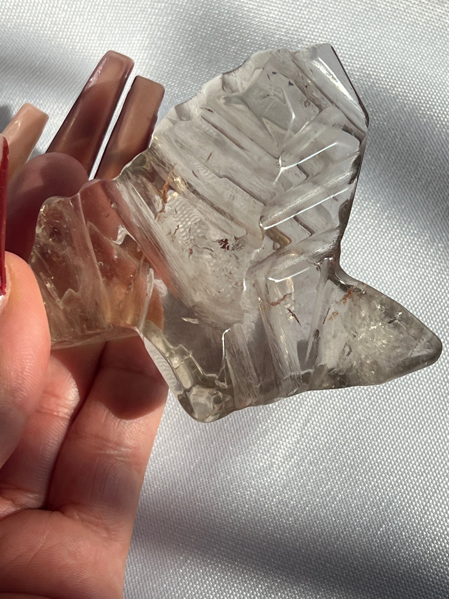 “Silk and Smoke” Wavy Smoky Citrine Free Form