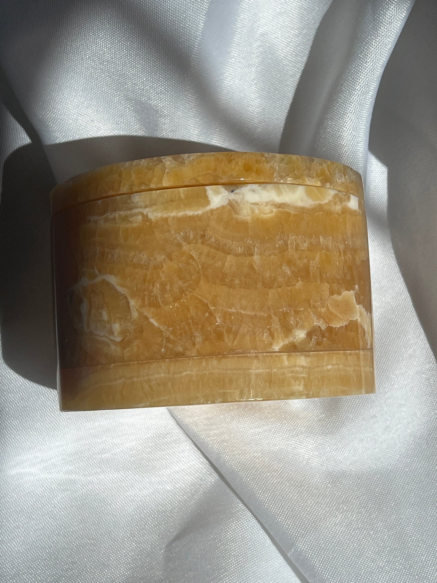 “Sunny Delight” Orange Calcite Box with Lid