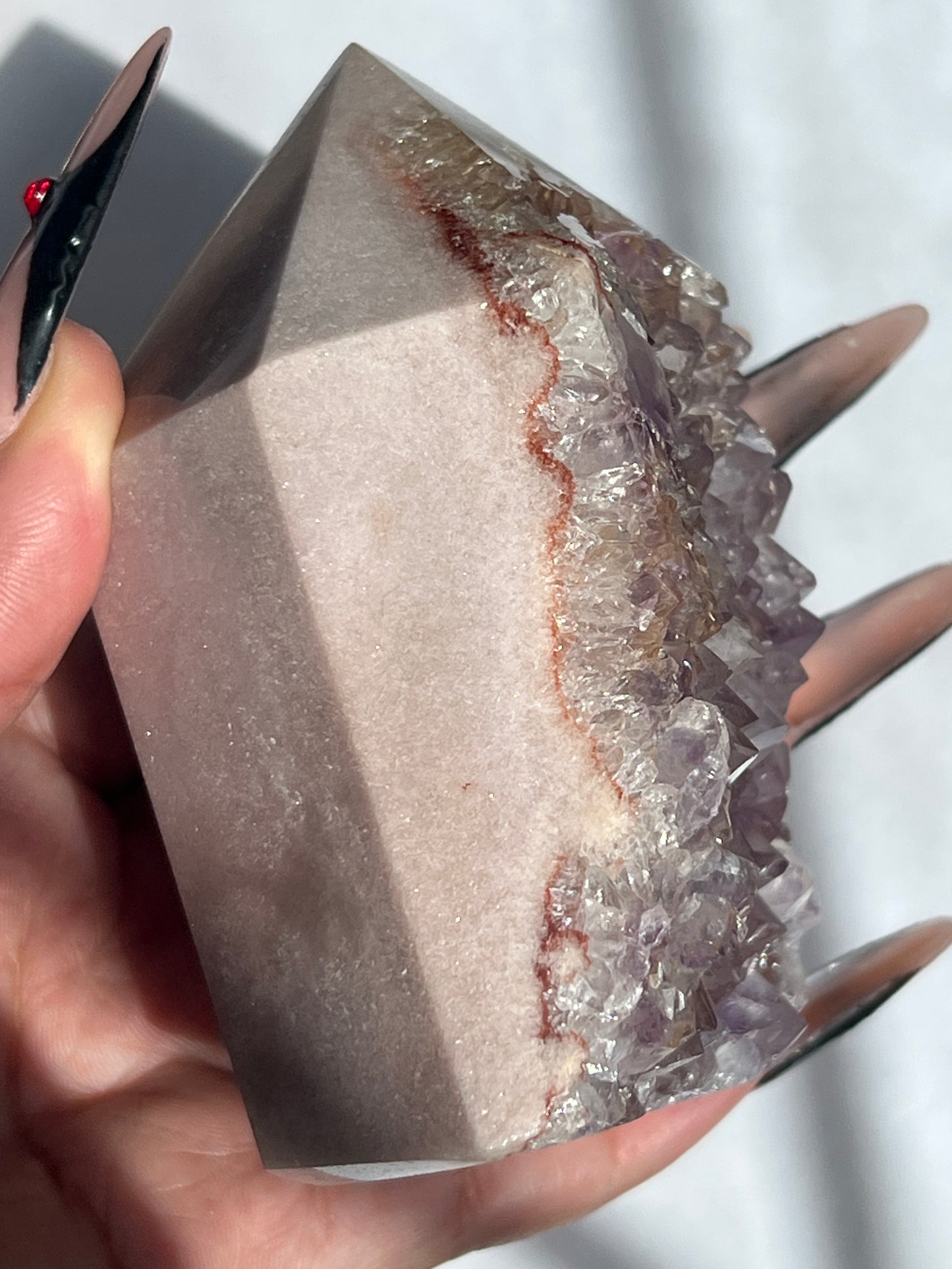 “Fae Chalet” Pink Amethyst Tower