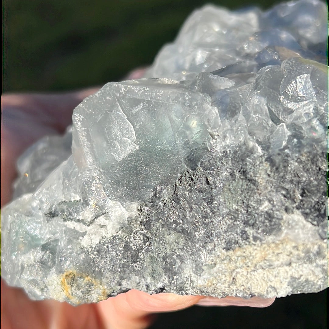 Large Mint Green & Gray Xianghualing Fluorite Cluster LMGG