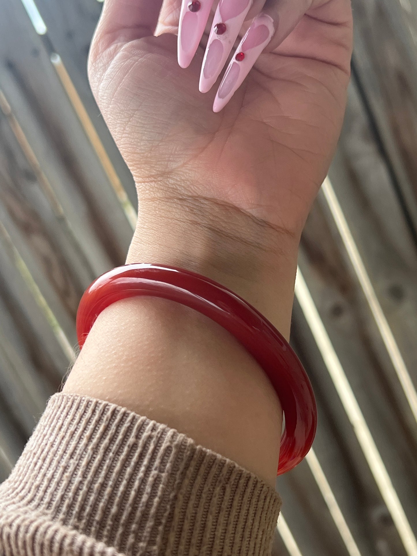 “Red Hot” Carnelian Bangle Bracelet