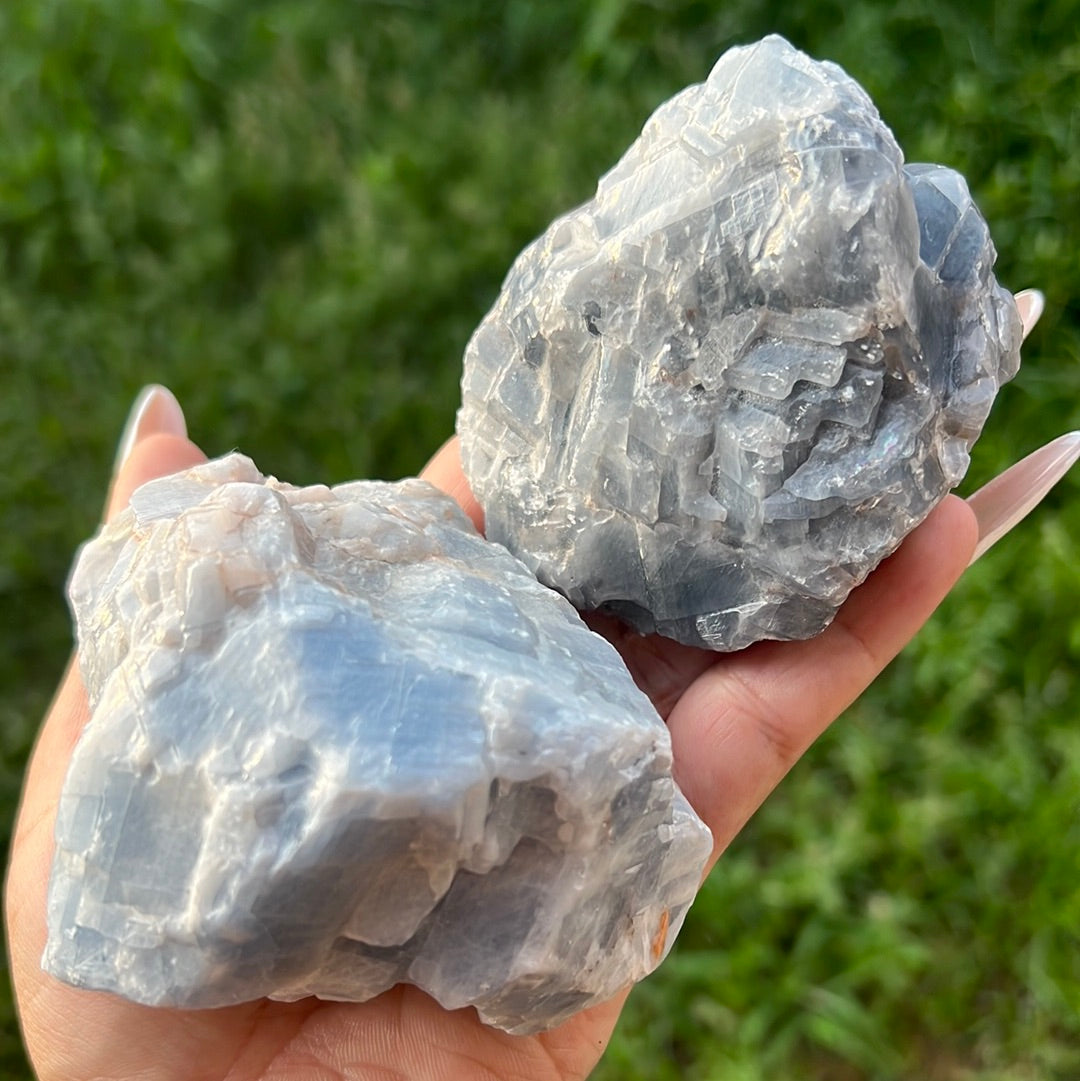 “Icy Clouds” Blue Calcite Chunks