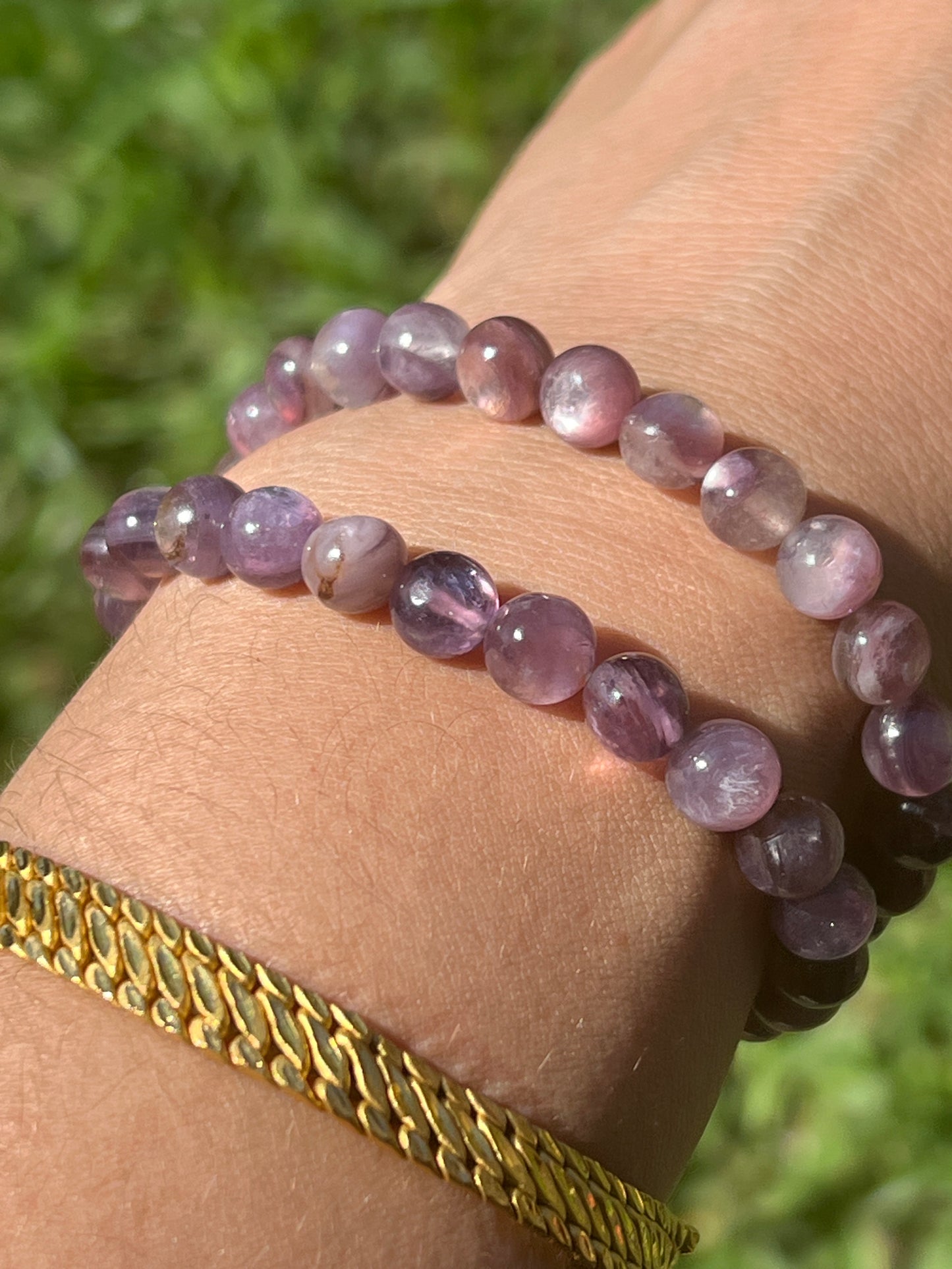 “Majesty” Gem Lepidolite Bracelets