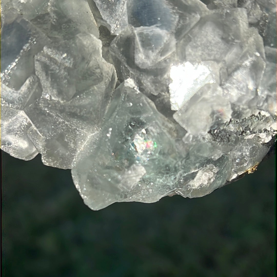 Large Mint Green & Gray Xianghualing Fluorite Cluster