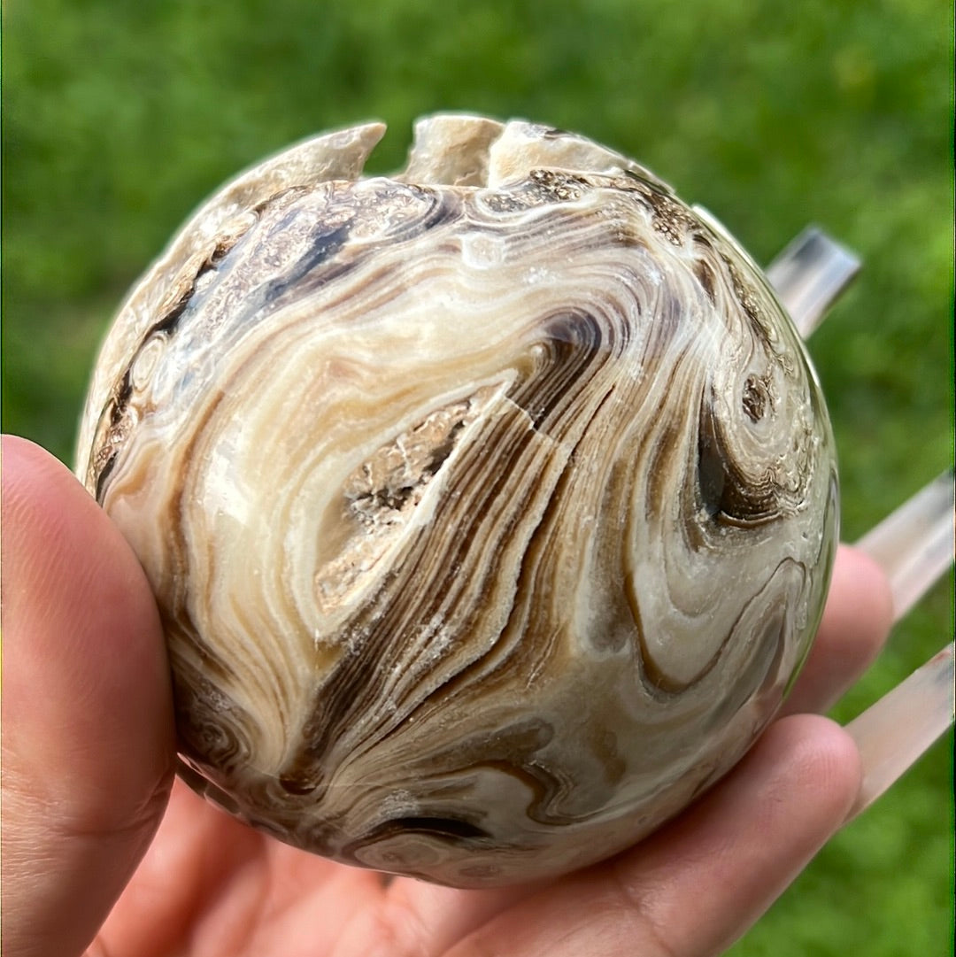Large Chocolate Calcite Sphere