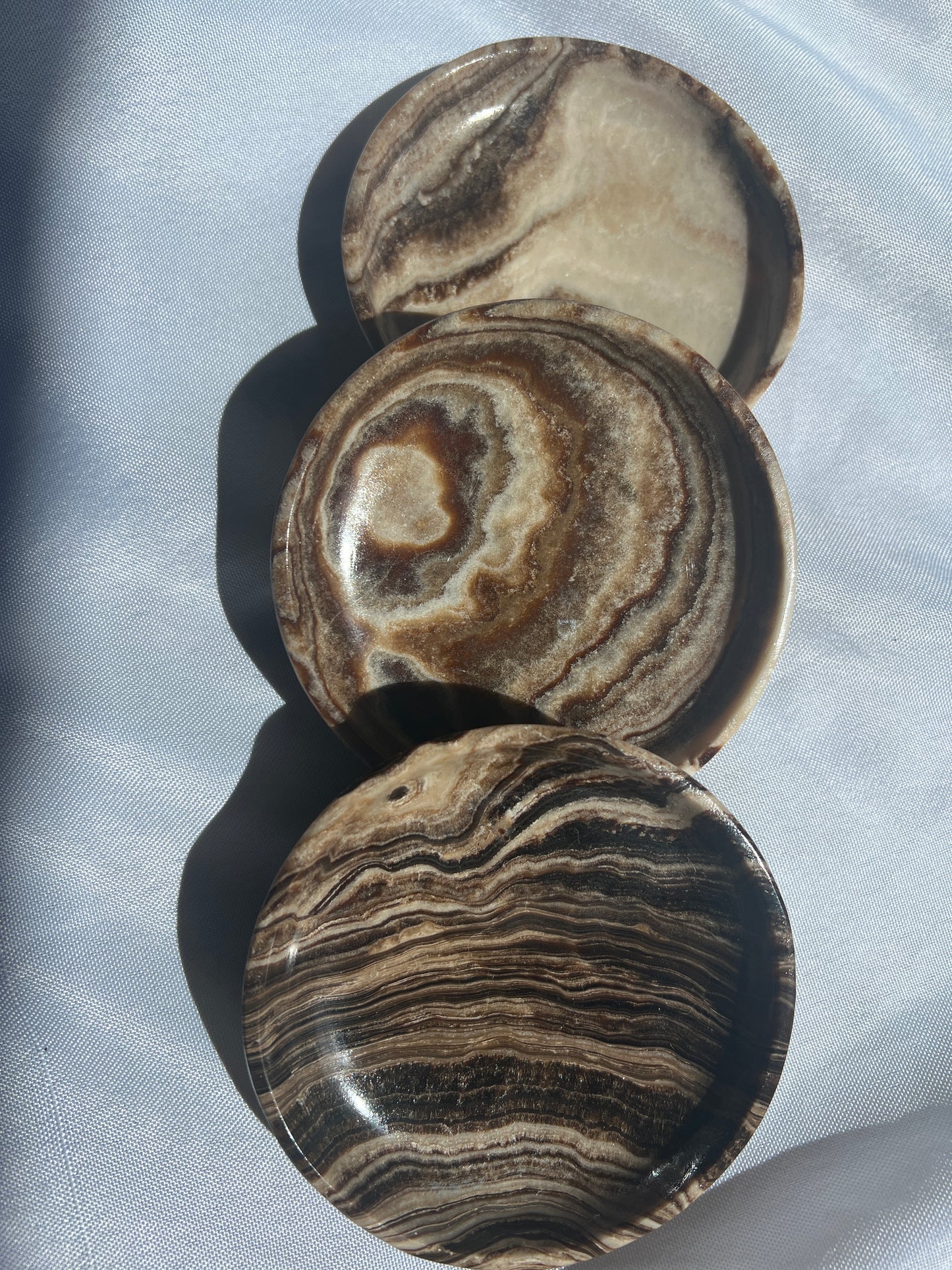 “Coffee Shop” Chocolate Calcite Saucers