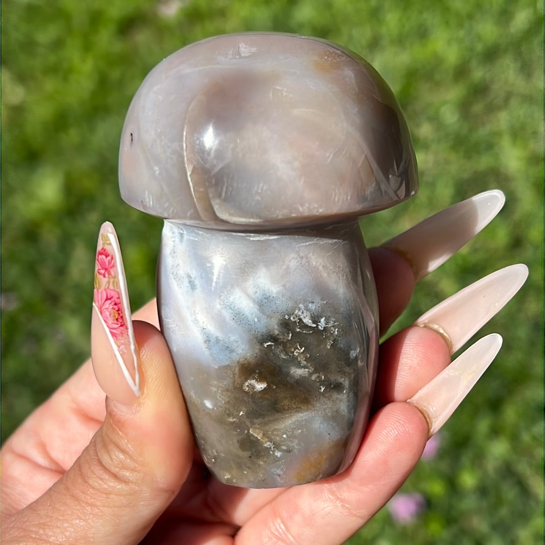 “Pastel Pockets” Jasper Mushroom