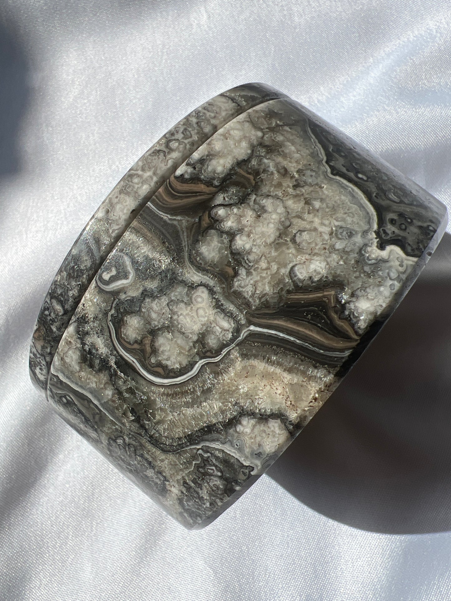 “Beholden” Onyx & Calcite Bowl/ Container with Lid