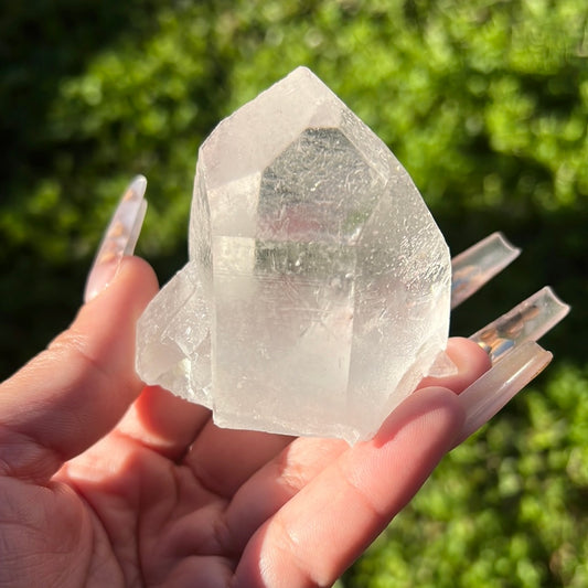 “Frosted” Clear Quartz Tower