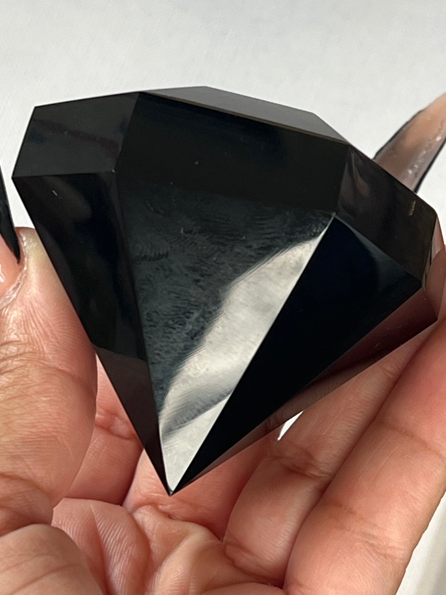“Diamond of Isis” Black Obsidian Diamond