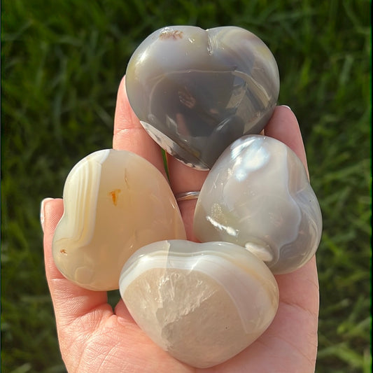 “Agate You Babe” Banded Agate Hearts