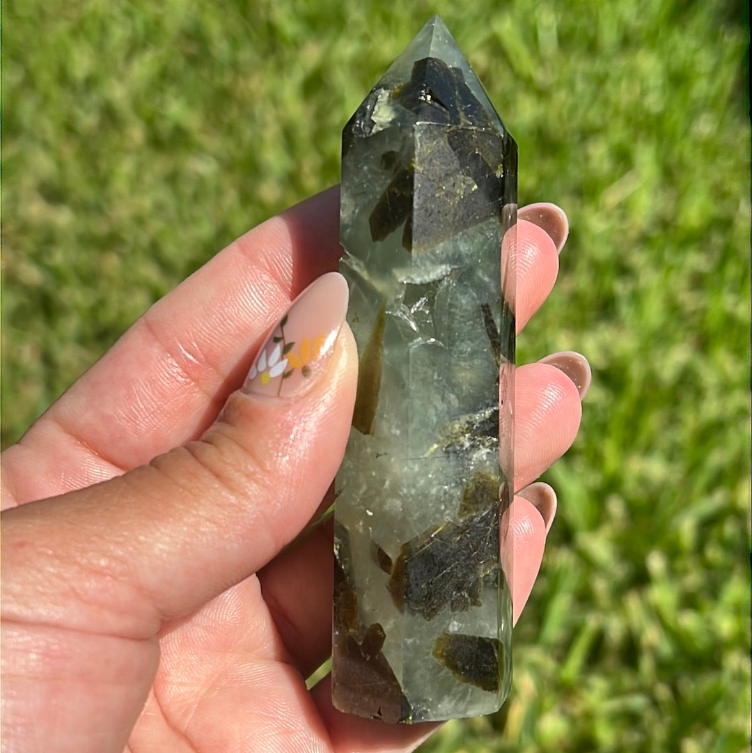 “Prehnite & Day” Prehnite and Epidote Towers