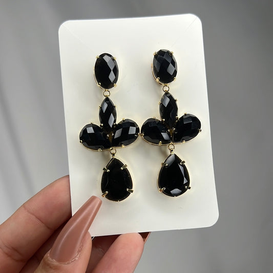 “Having a Flash-black” Black Obsidian Earrings