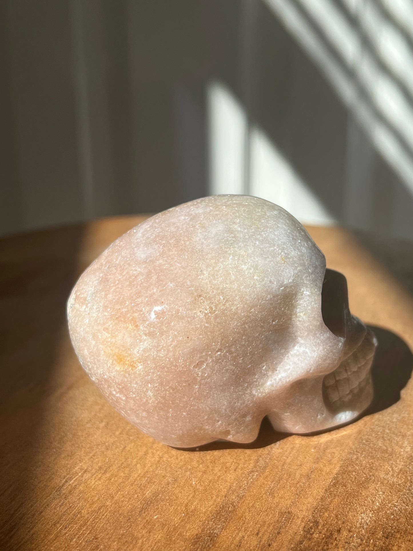 “Earl” Sparkling Pink Amethyst Skull