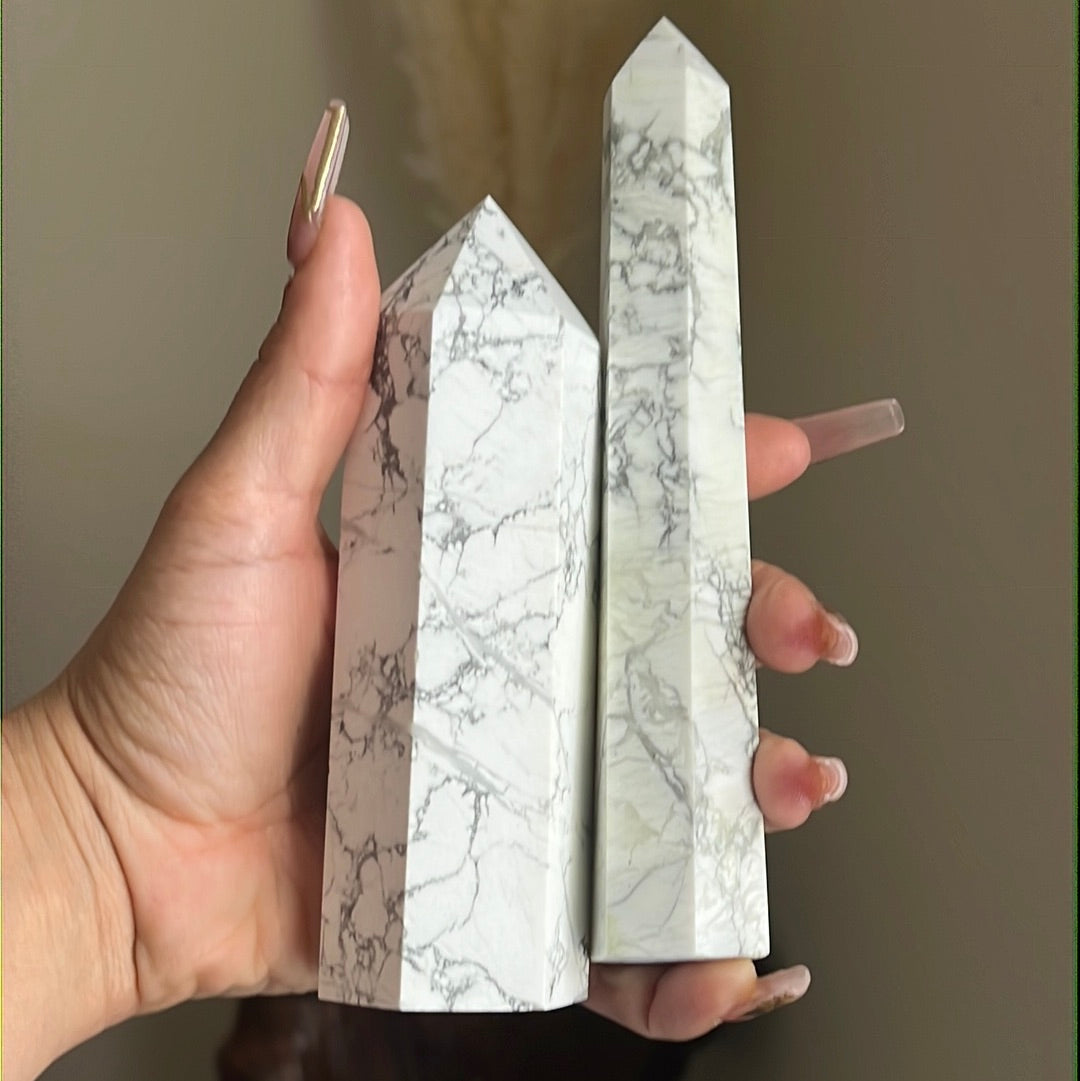 “Losing My Marbles” Howlite Towers