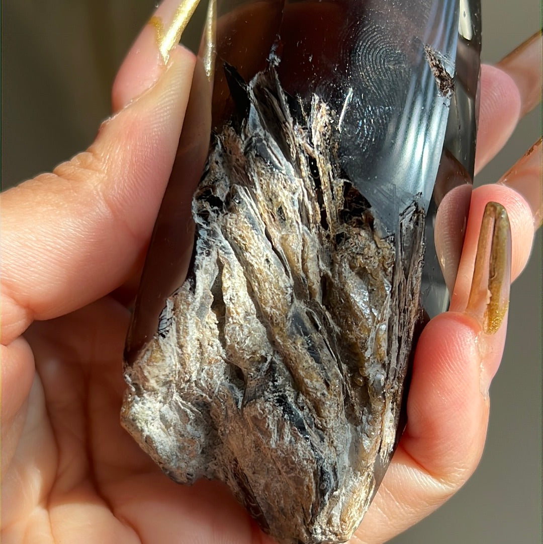 “Puckered Lips” Smoky Quartz Free Form