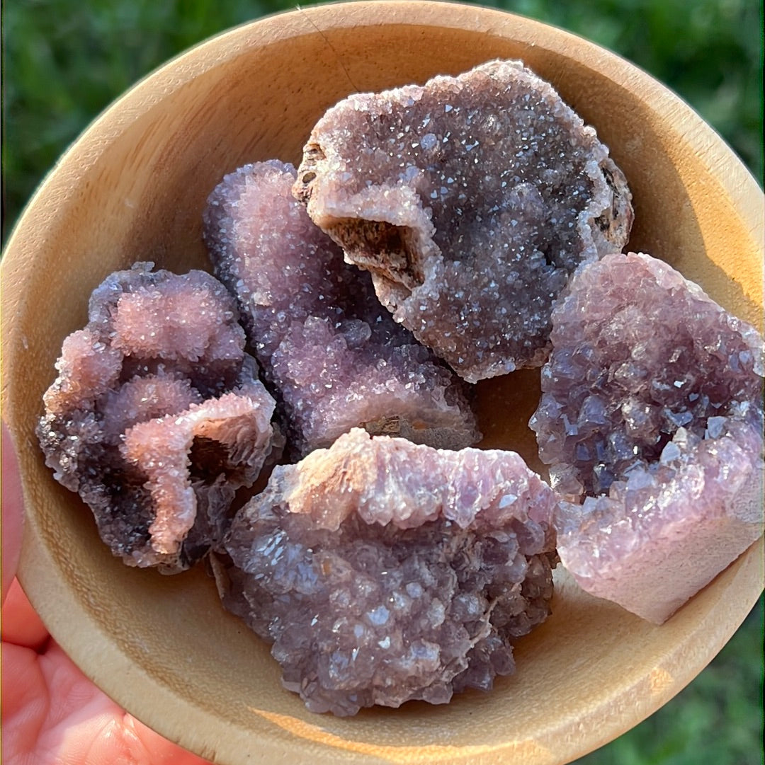 “Lavender Sugar” Small Alacam Amethyst Clusters