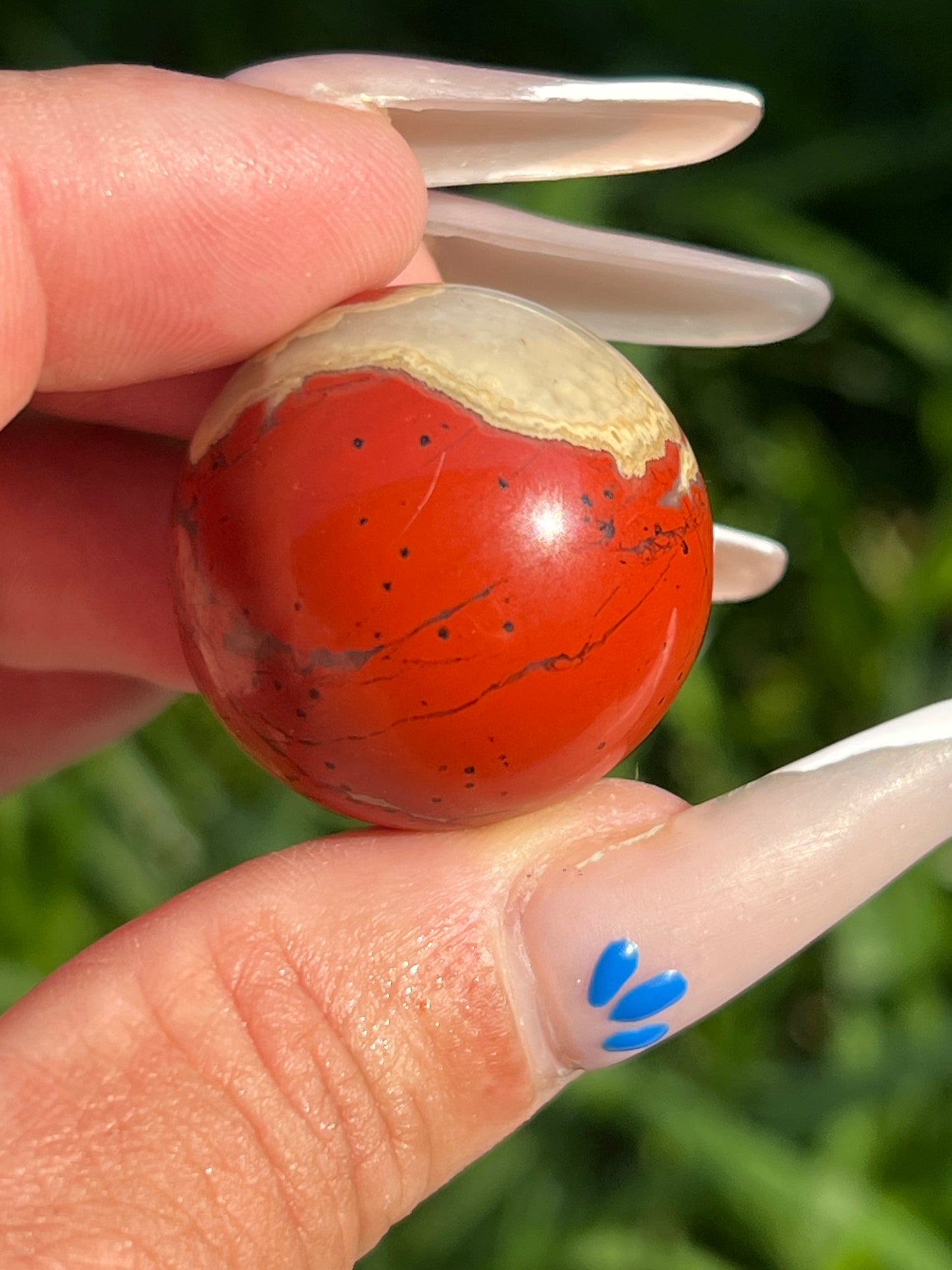 “Glazed Cherries” Red Jasper Spheres