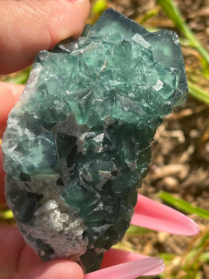 “Poolside” Chunky Moroccan Fluorite Cluster