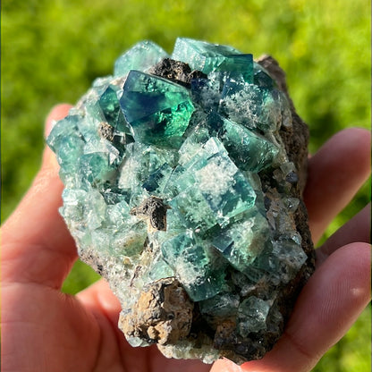 Heavy Metal Pocket English Fluorite Cluster HM-4