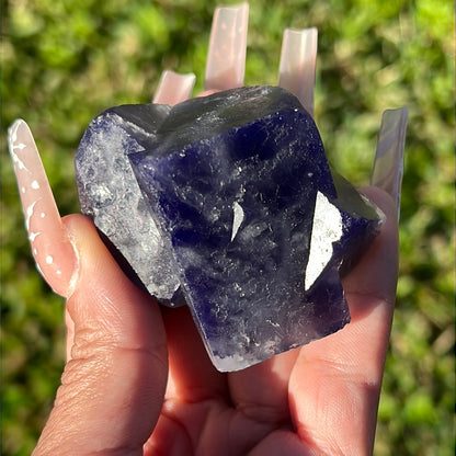 “Metamorphic” Color-Changing Nigerian Fluorite Chunks