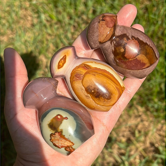 “Plum” Purple Polychrome Jasper Mushrooms