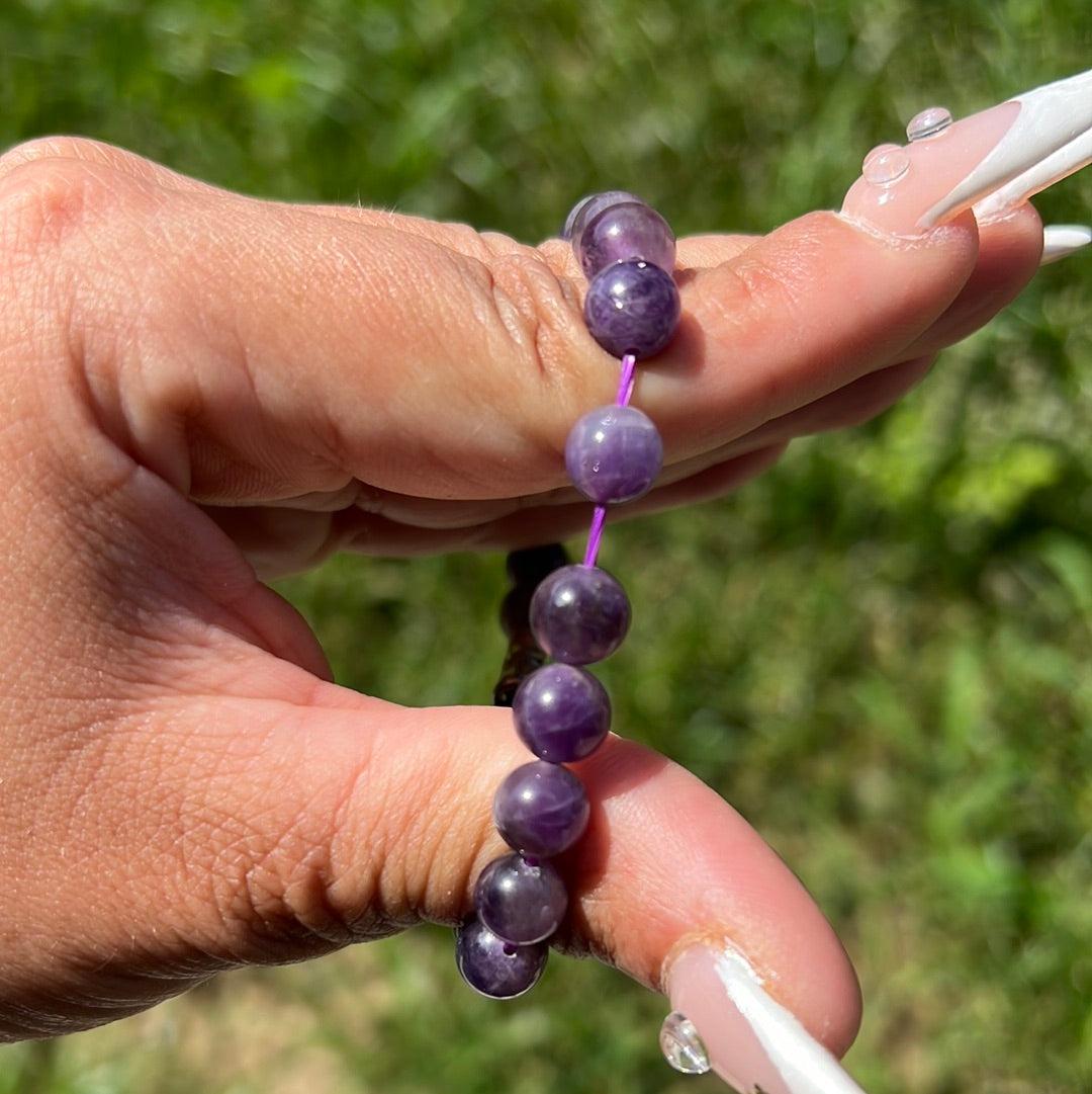 “Lavender Lotus” Amethyst Bracelet