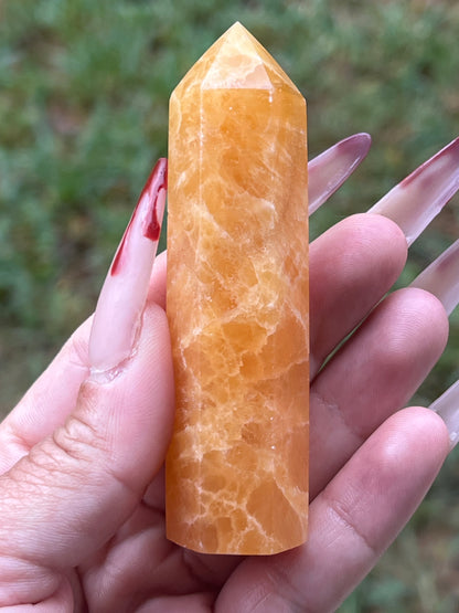 “Orange Cream” Orange Calcite Points