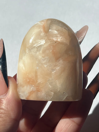 “Goblin’s Gravestone” Peach Stilbite Free Forms