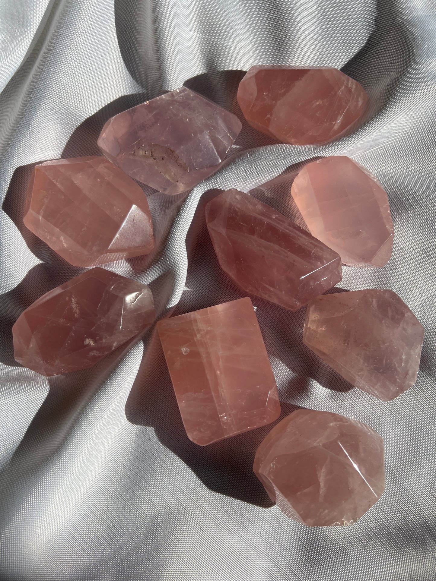 “Guava Juice” Rose Quartz Free Forms
