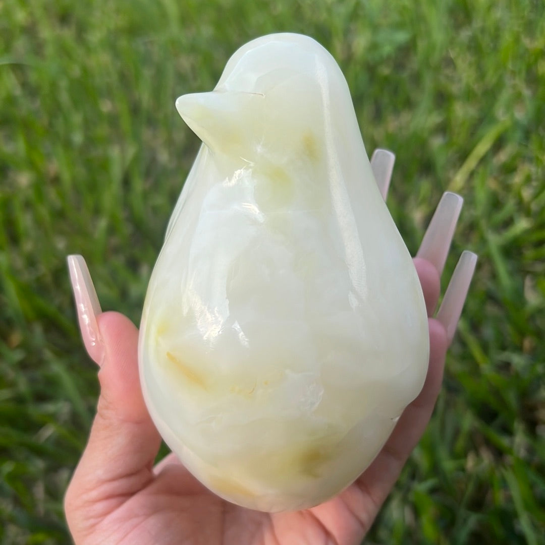 “Glacial Green” Green Onyx Penguin