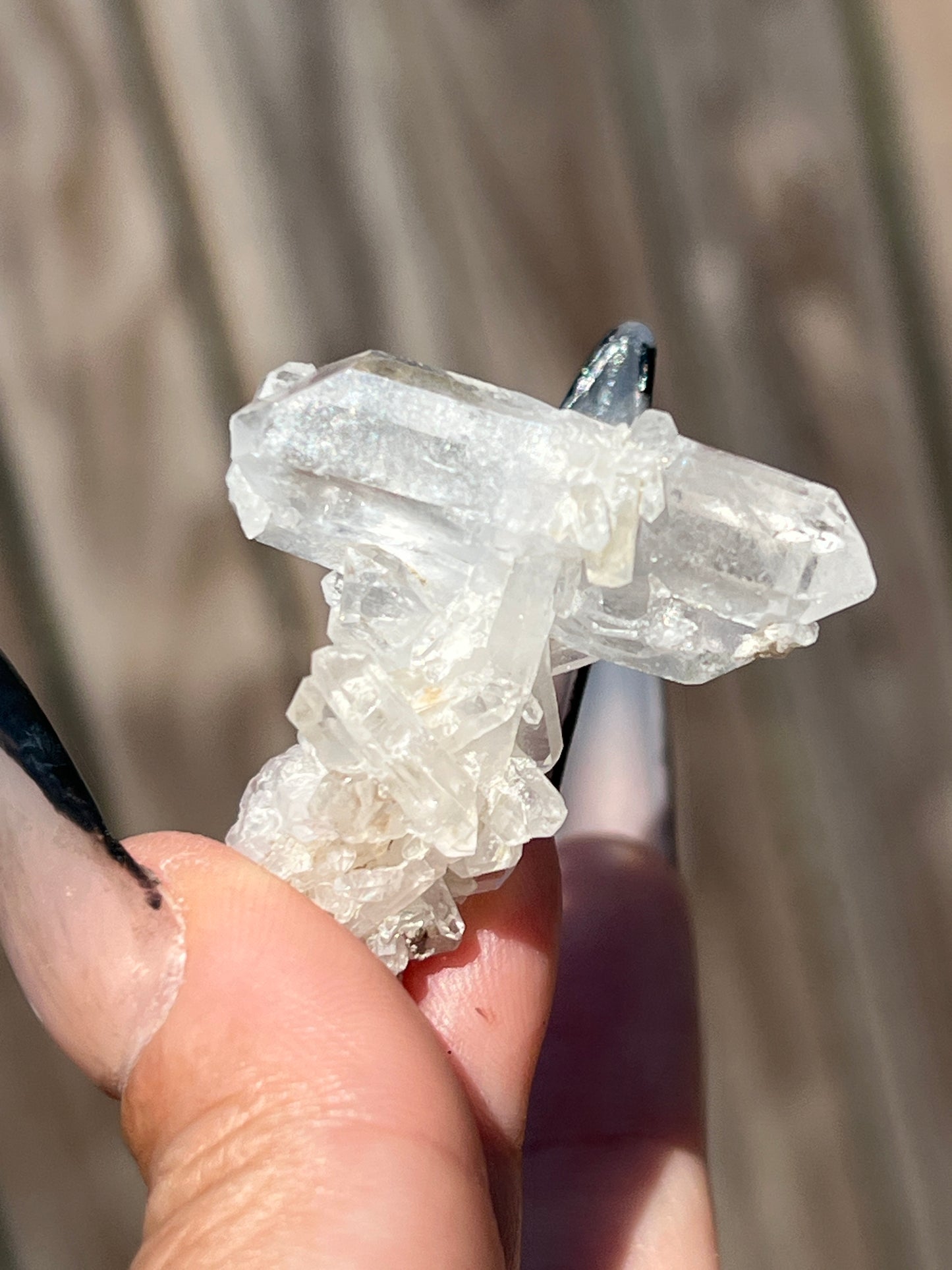 “Crystalline” Small-Medium Faden Quartz Clusters