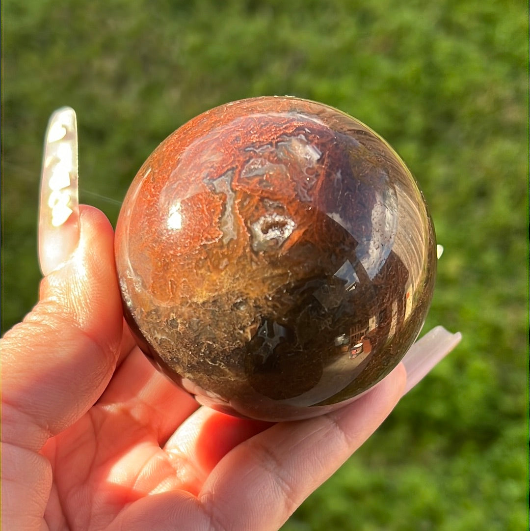 “Enchanting Autumn” Multicolor Jasper Spheres