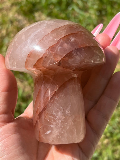 “Blazing” Medium-Large Fire Quartz Mushroom