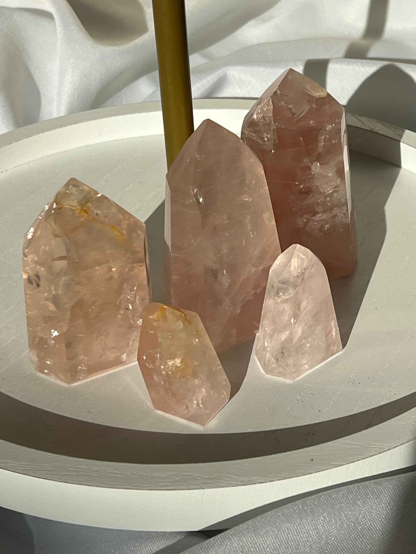 “Blushing Jelly” Super Clear Rose Healer Towers