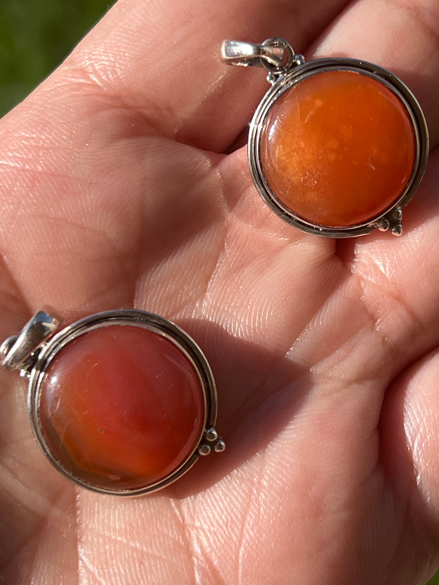 “Passion & Poise” Carnelian Pendants