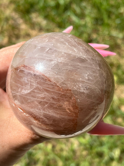 “Blazing” Fire Quartz Mushroom