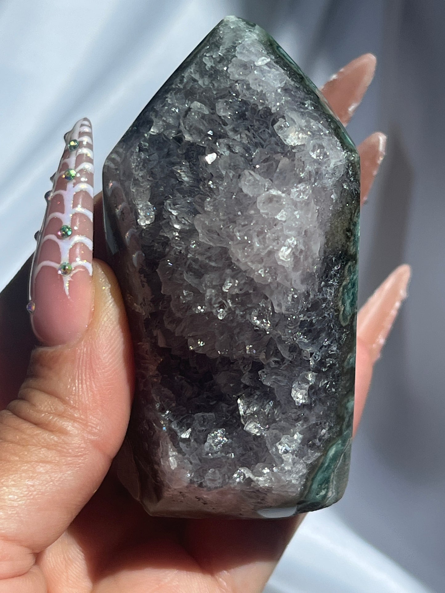 “Dreamy” Druzy Agate Tower