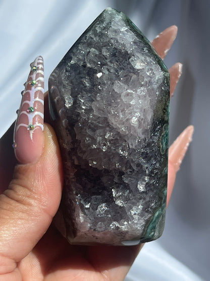 “Dreamy” Druzy Agate Tower