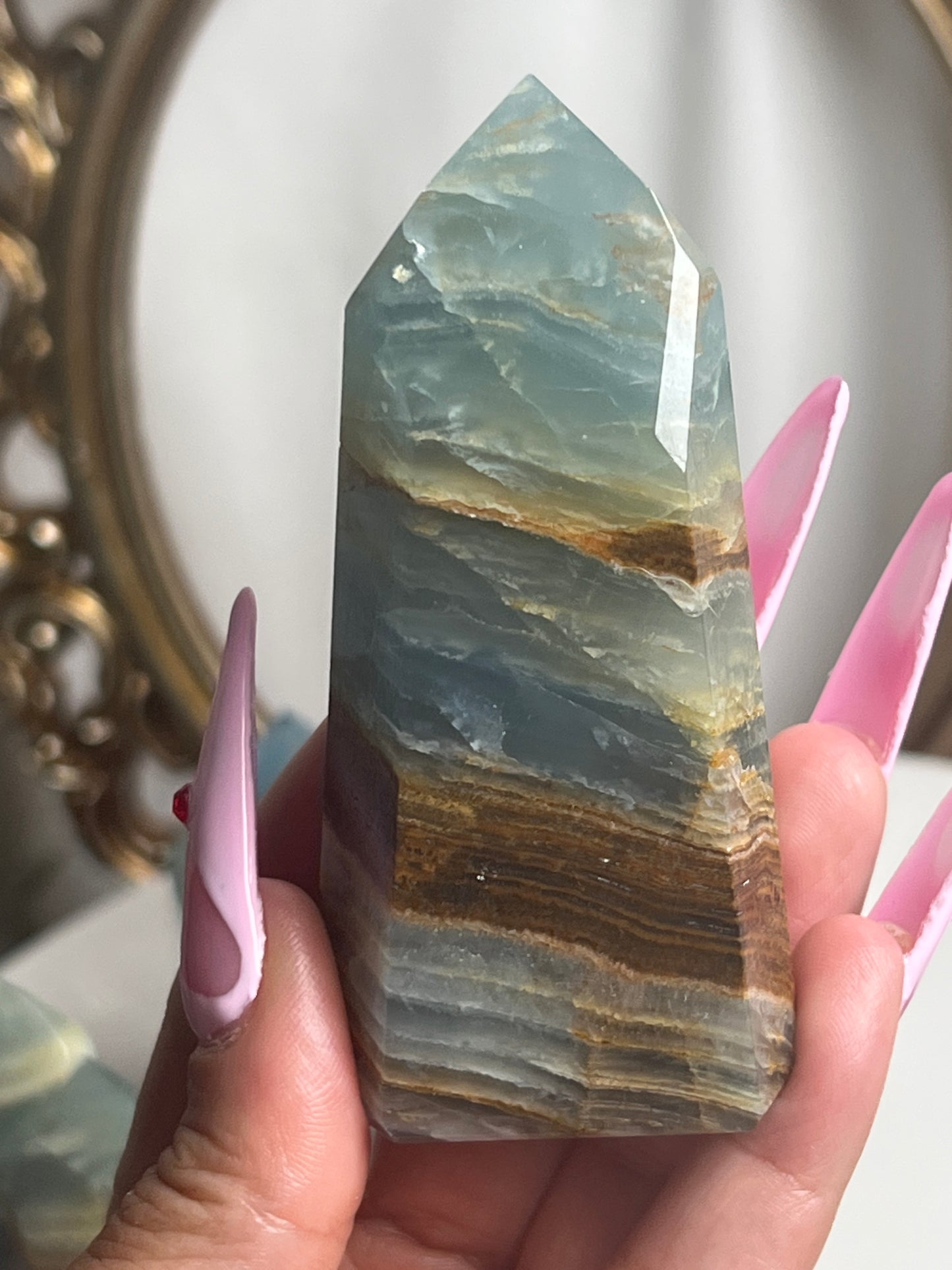 “Whispering Waves” Blue Onyx Towers
