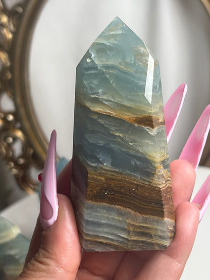 “Whispering Waves” Blue Onyx Towers