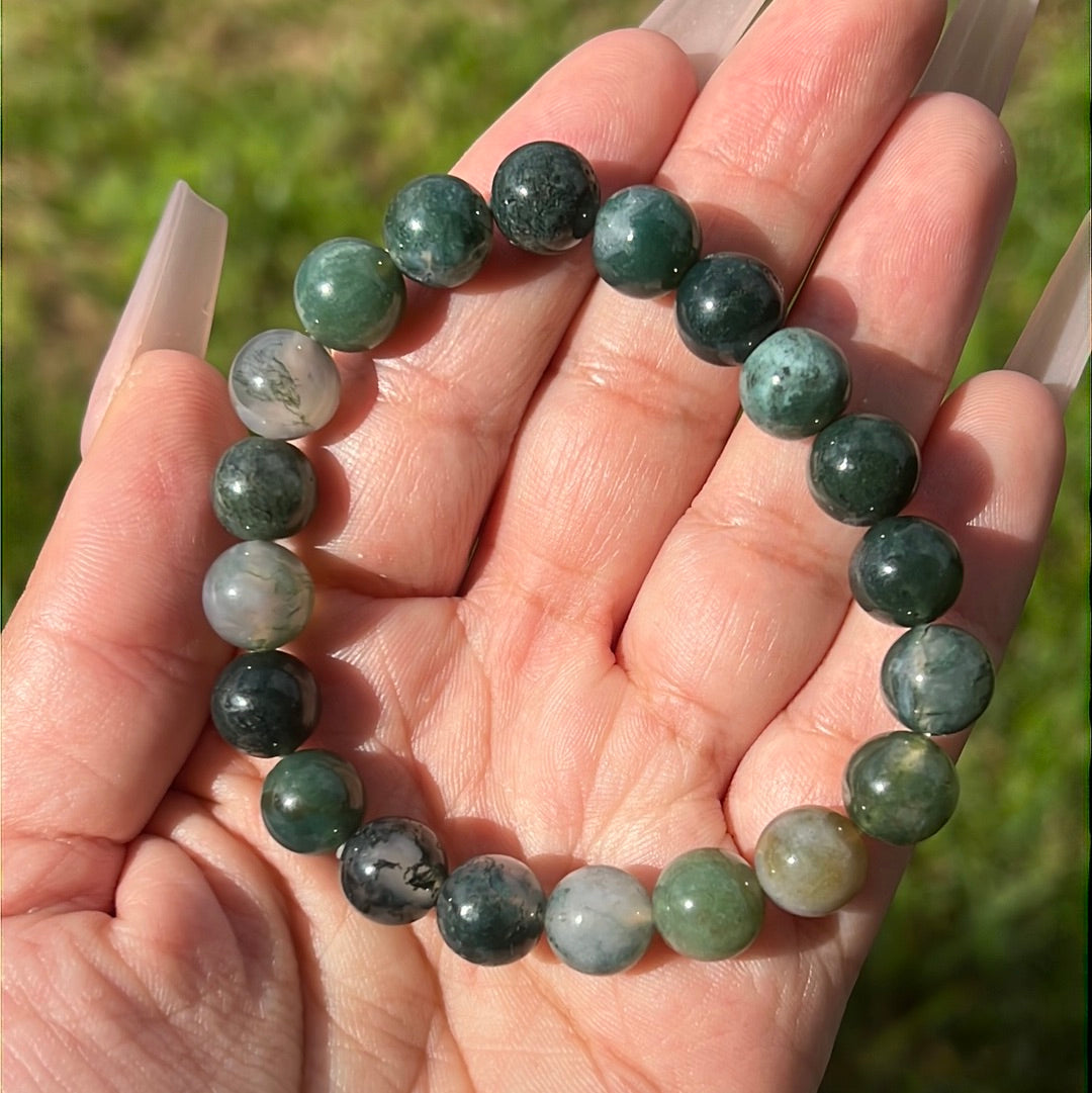 “Oakmoss” Moss Agate Bracelet