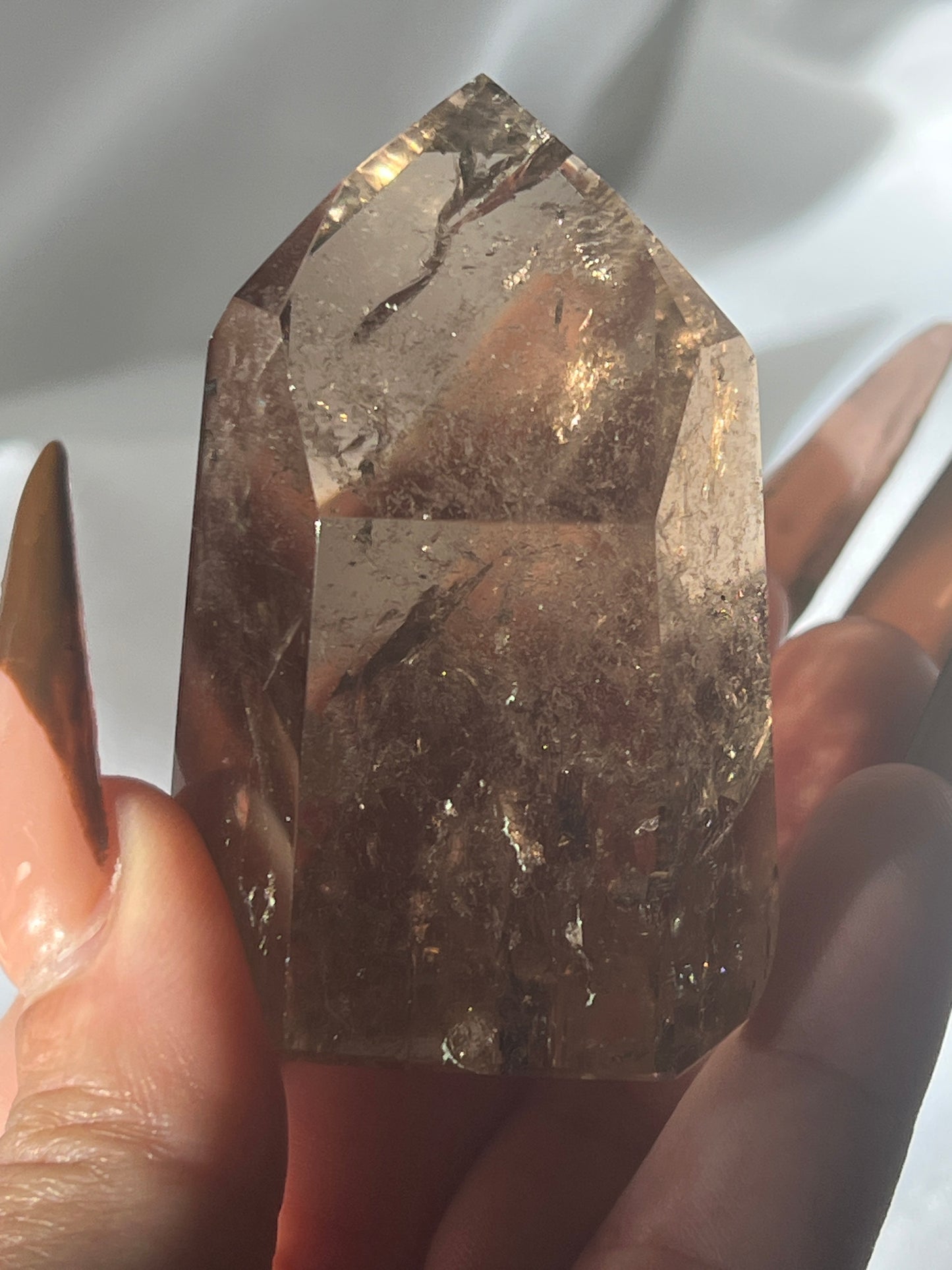 Small Champagne Smoky Quartz Towers