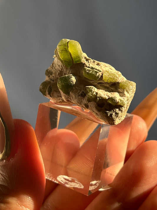 Medium-Large Peridot Clusters