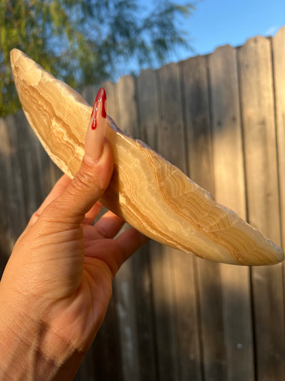 “Honeycomb” Banded Calcite Bowl 3